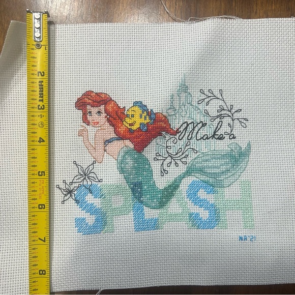 Disney Little Mermaid Cross Stitch Wall Art - Picture 3 of 3